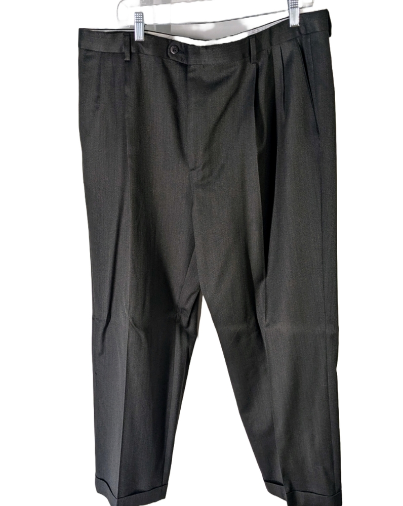 Zanella Dress Pants Size 38 x 29 Charcoal Gray